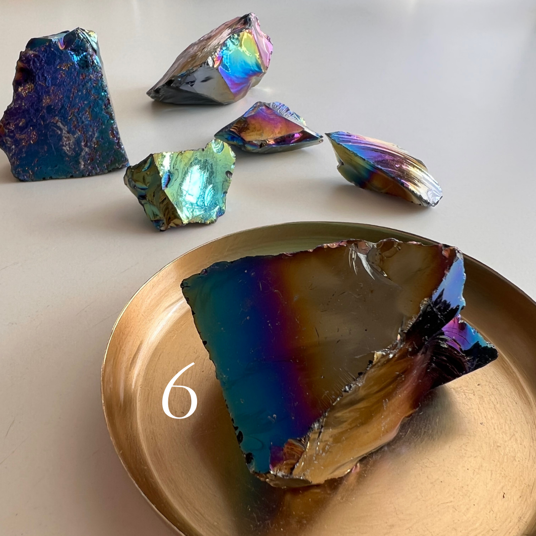 Regenbogen Aura Obsidian